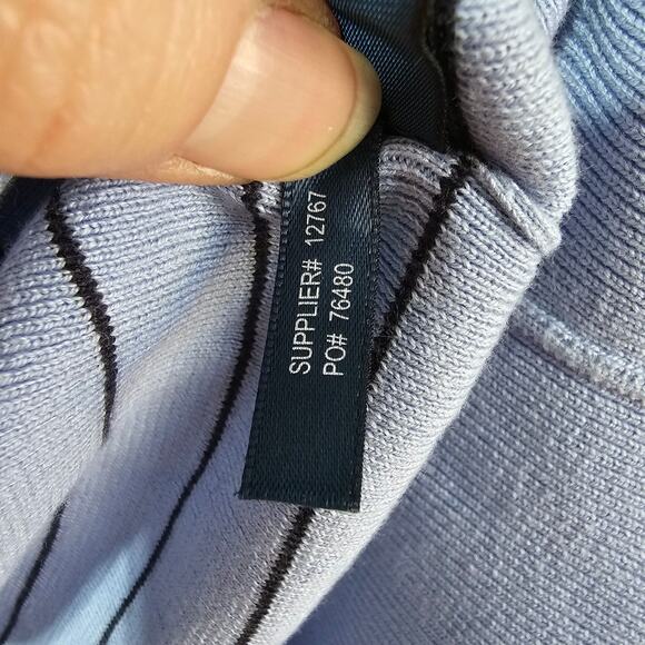 Polo by Ralph Lauren 100% Pima Cotton Sweater Men's L V-Neck Blue Soft Preppy - Picture 6 of 6